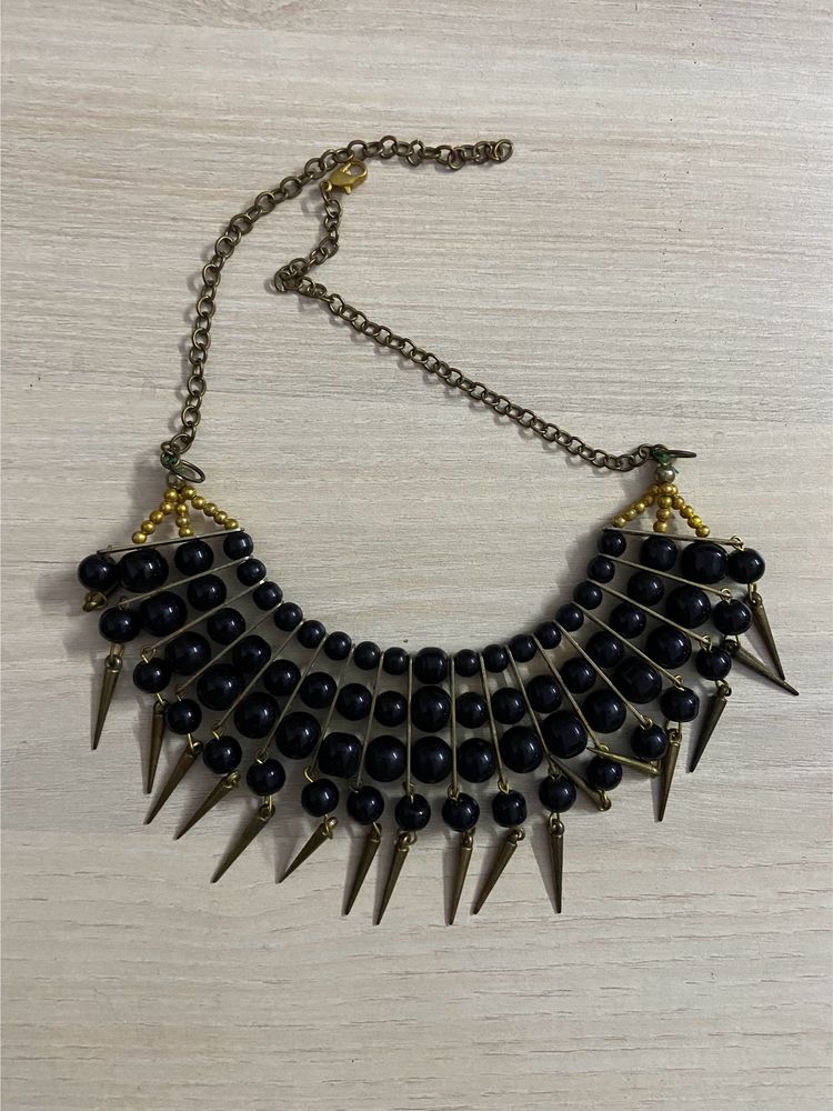 Black Beaded Necklace