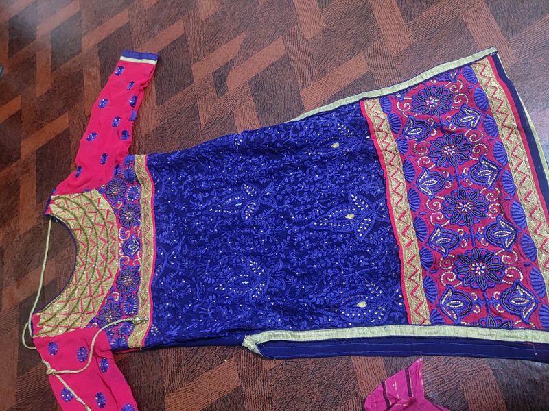 Beautiful Heavy Blue Coloured Kurta Trouser