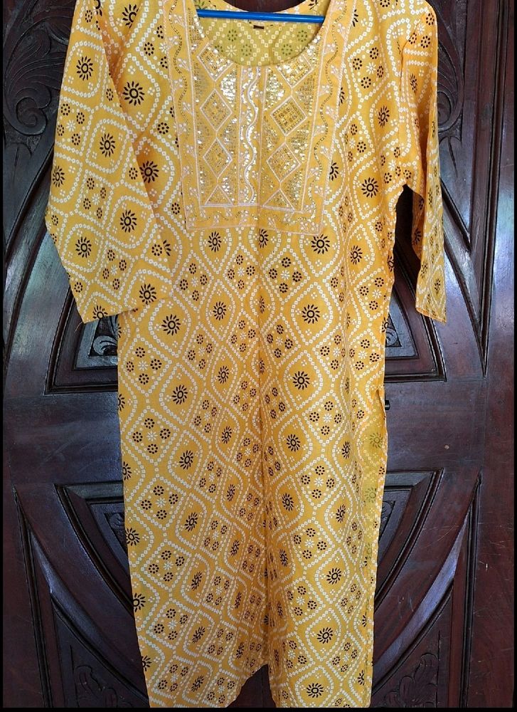 New Yellow Colour Kurta