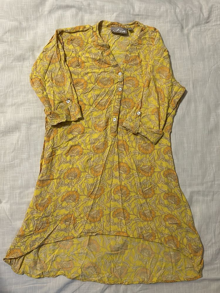 XS Women Yellow kurti By UTSA