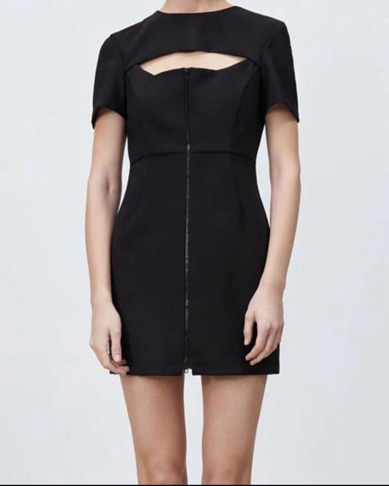 Zara Black Zip Up Dress Size - Xs