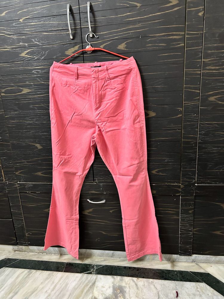 Forever-21 Bootcut Coral Pink Pants