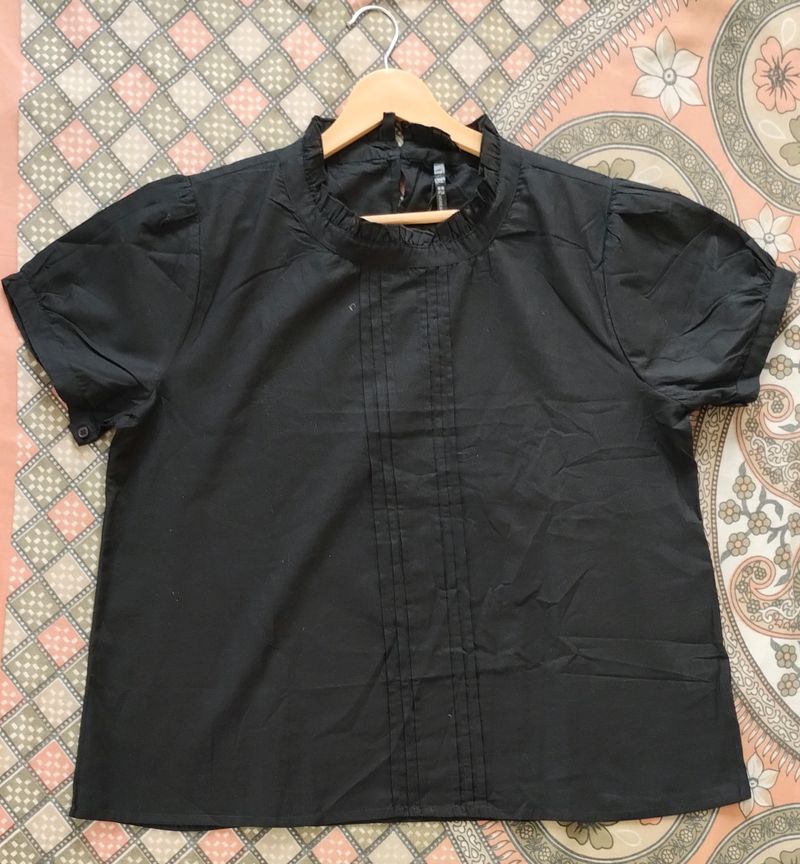 Here & NOW BLACK PURE COTTON TOP