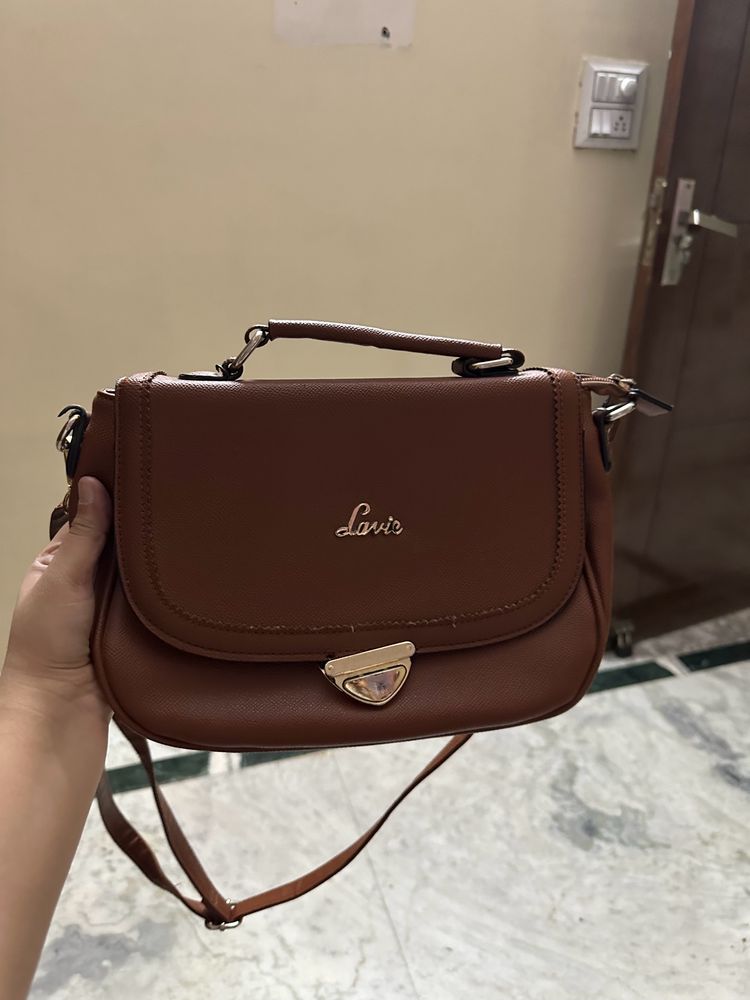 Lavie Brown Sling Bag For Girls