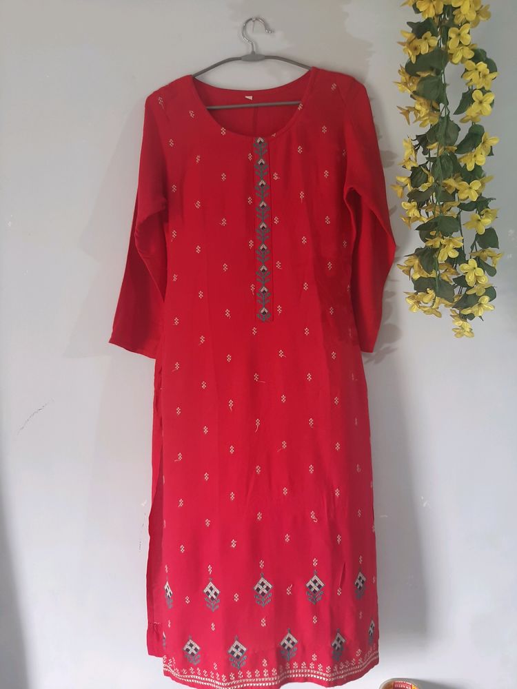 Beautiful Pure Cotton Kurta With FREE Jewelry!!