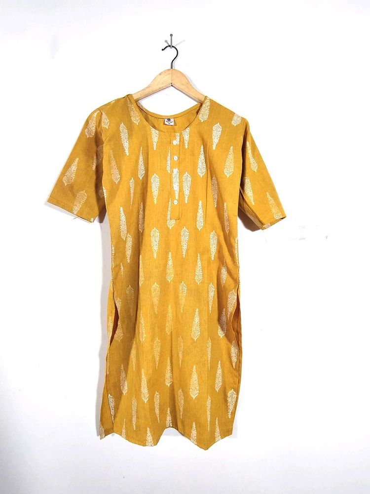 Mustard Print Kurta (Women's)