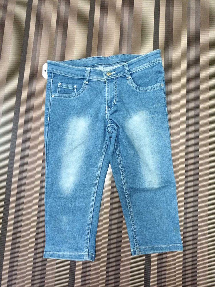 Z-60 Size 34 Slim Fit Women Denim Capri