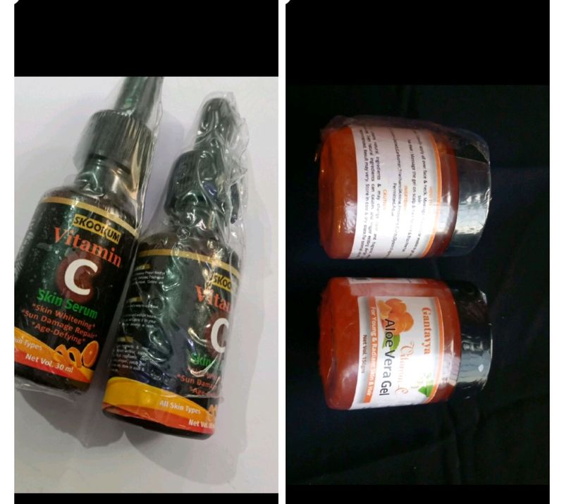 Vitamin C Face Serum, Aloe Vera Gel Totally Unused