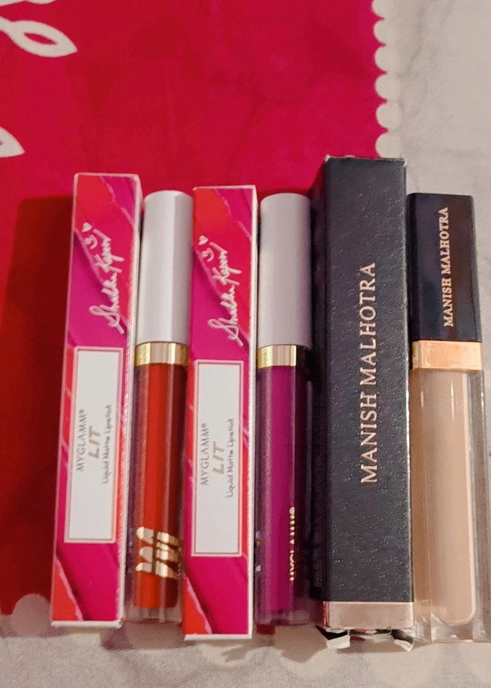 Manish Malhotra Conceler And Lit Liquid Lipstick