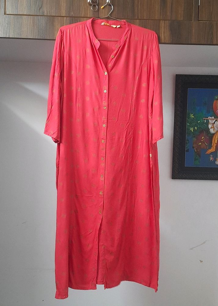 Pink Printed Kurta