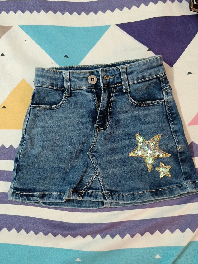 Denim Skirt For Kids Girls