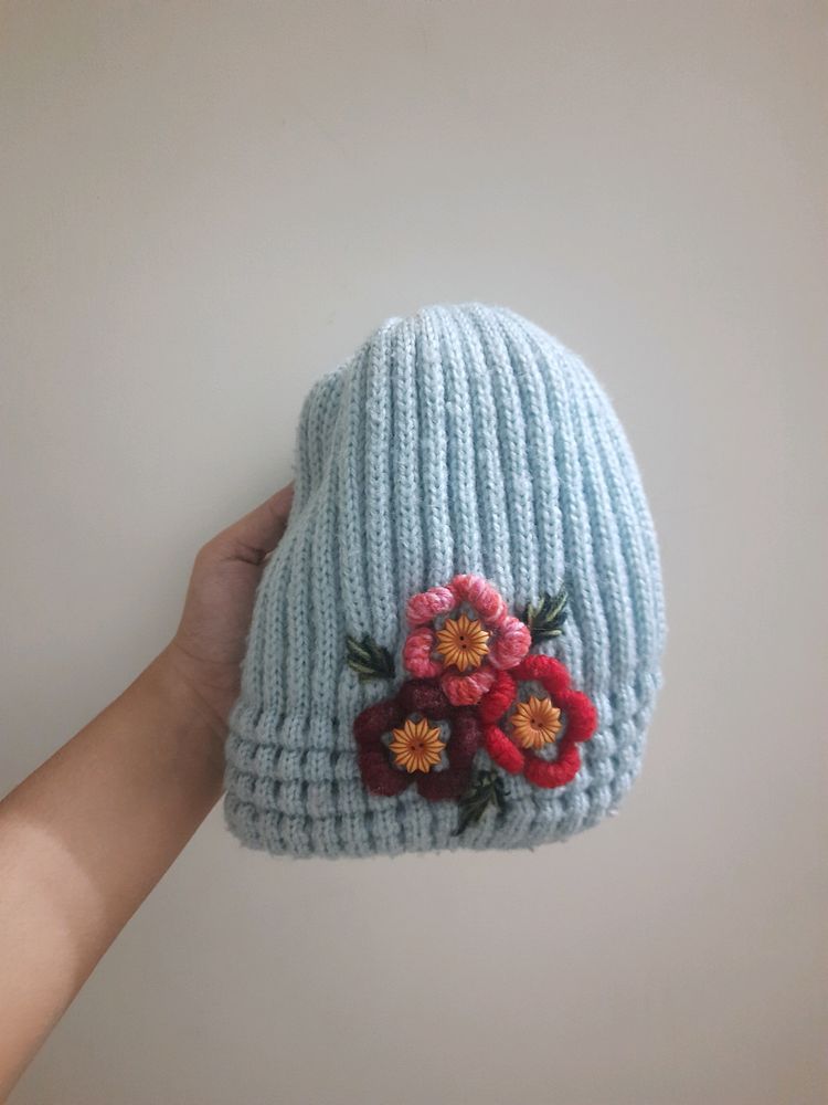 Embroidered Knitted Beanie