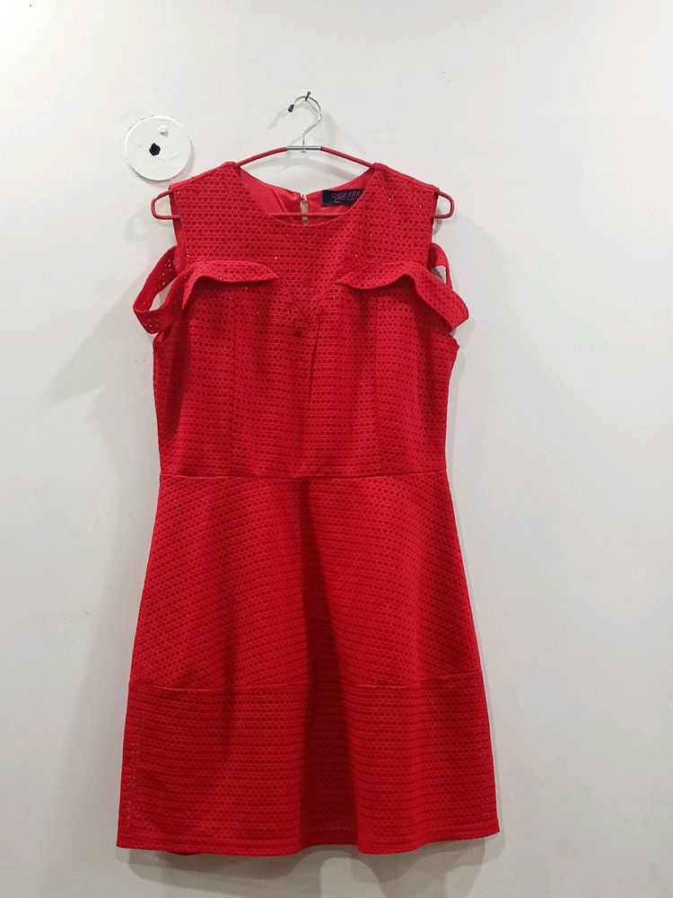 Red Bead Work Dress