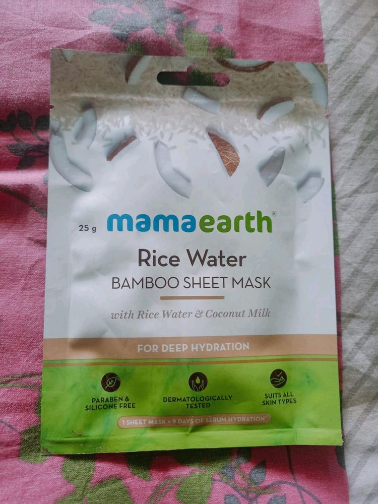 Mamaearth Rice Water Sheet Mask