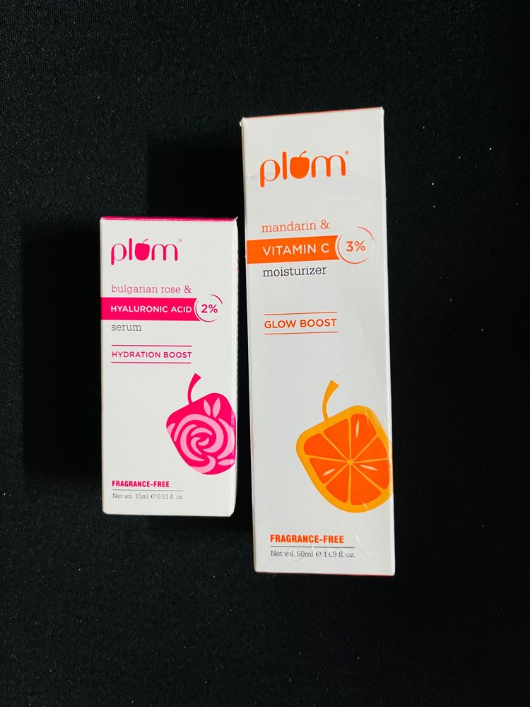 Plum Vit C Moisturiser And Hyaluronic Acid Serum