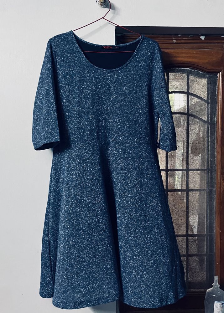 109 F GLITTER NAVY BLUE DRESS