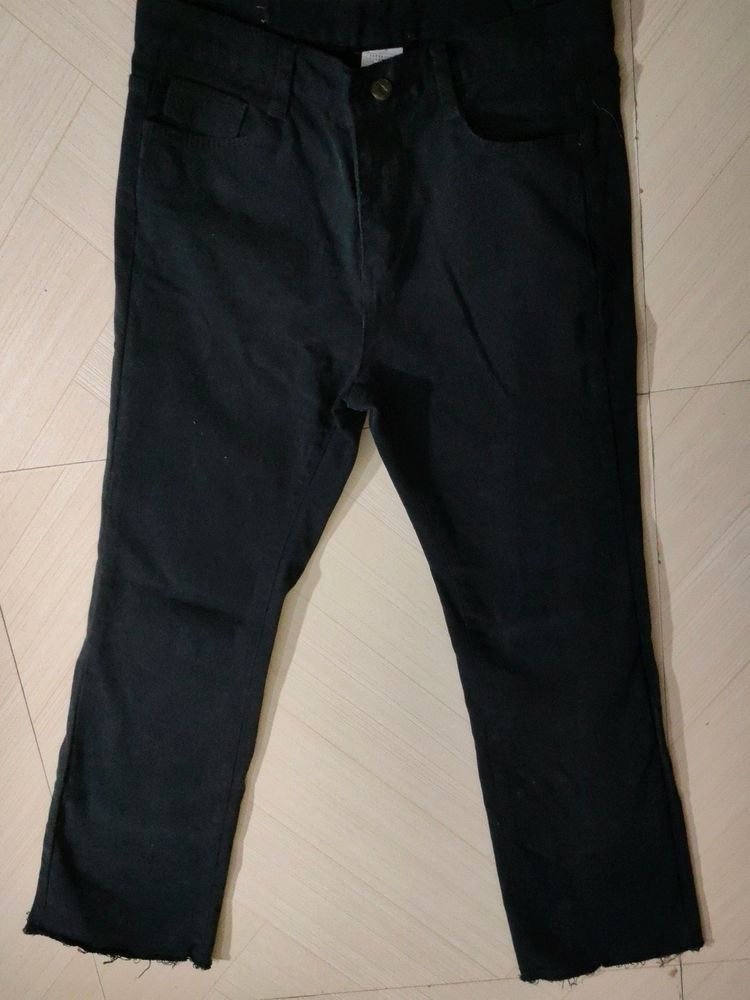 Black Denim Jeans Bootcut And Slightly flared