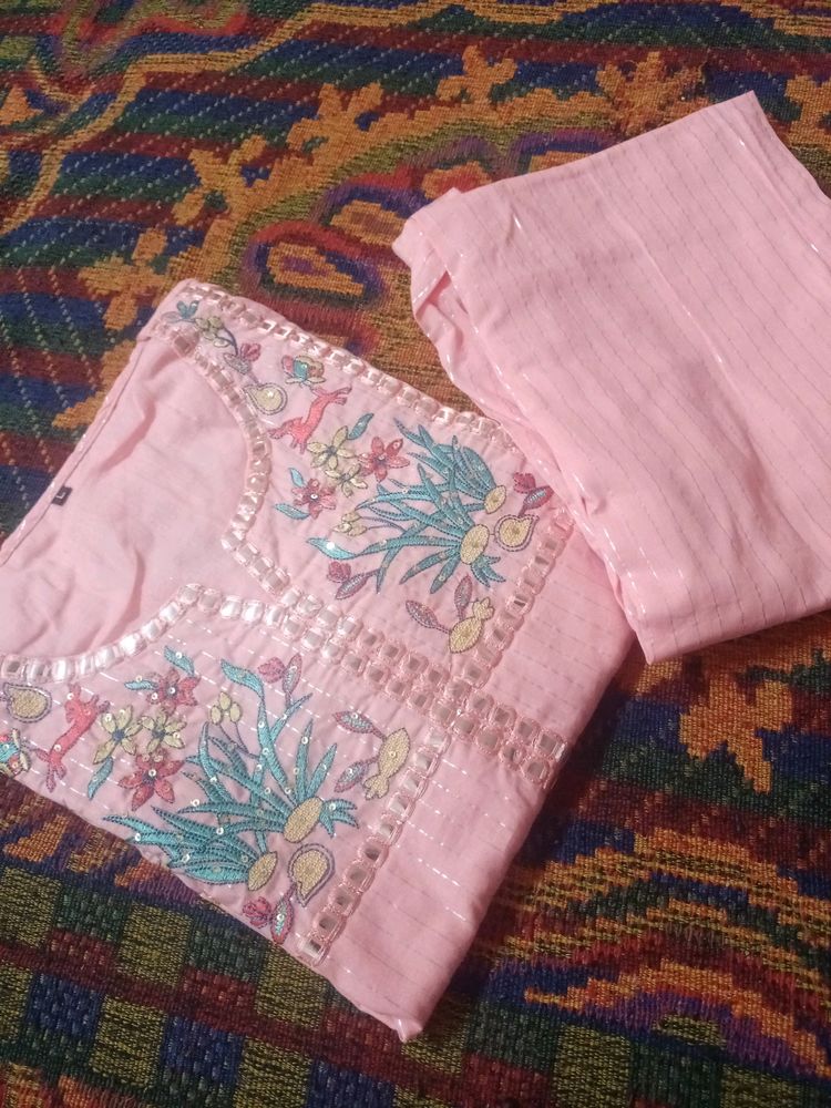 Cotton Lurex Suit Set