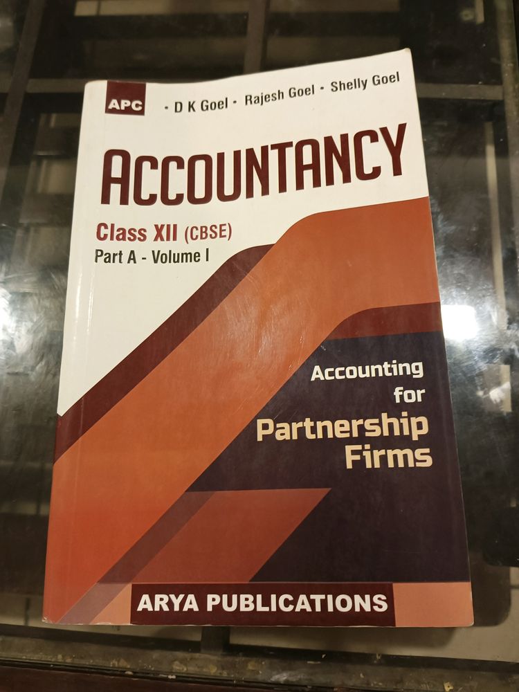 Accountancy Book Class 12 Part A Volume 1