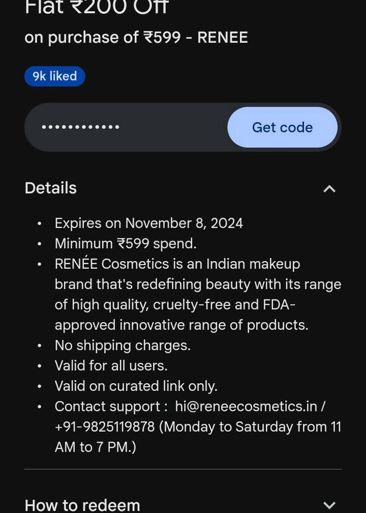 Renee Cosmetics Discount Coupon