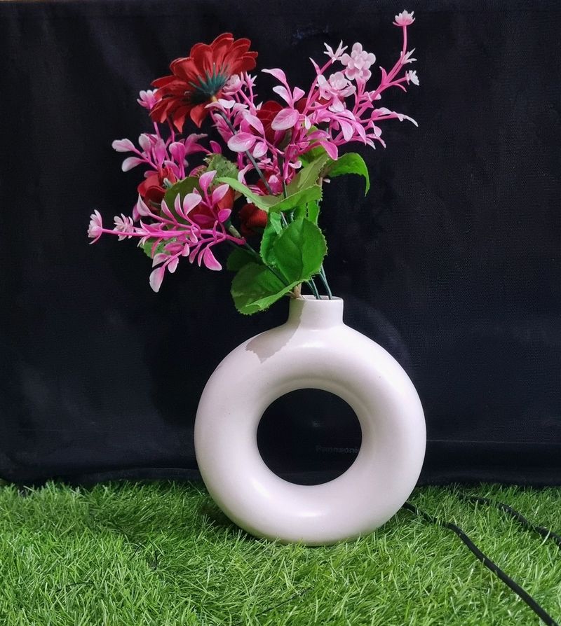 White Ring Vase......