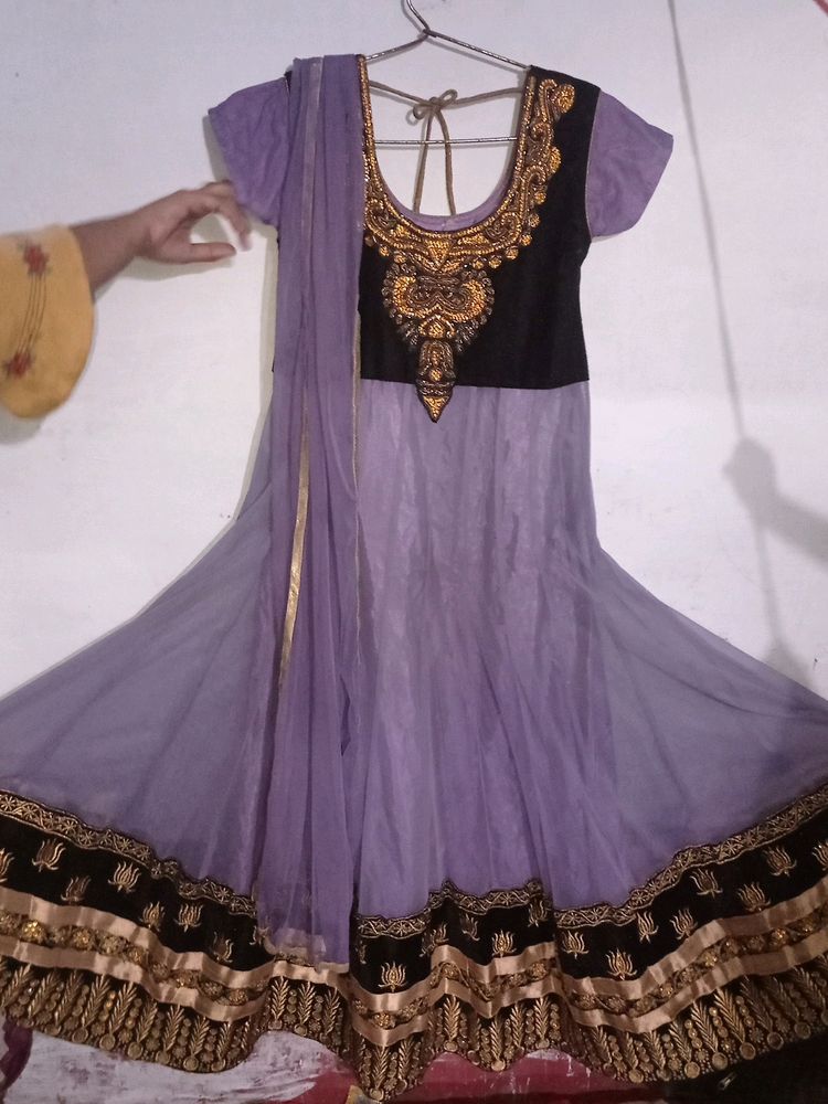 New Trend Purple Gown For Girls And Ladies