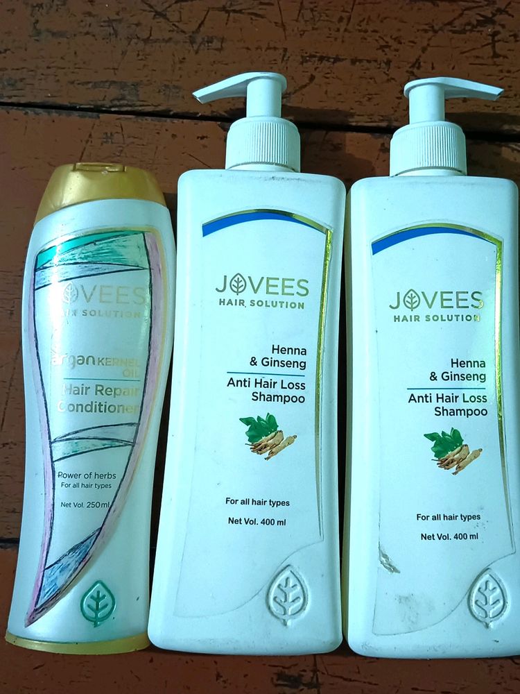 Empty Jovees Shampoo Bottles