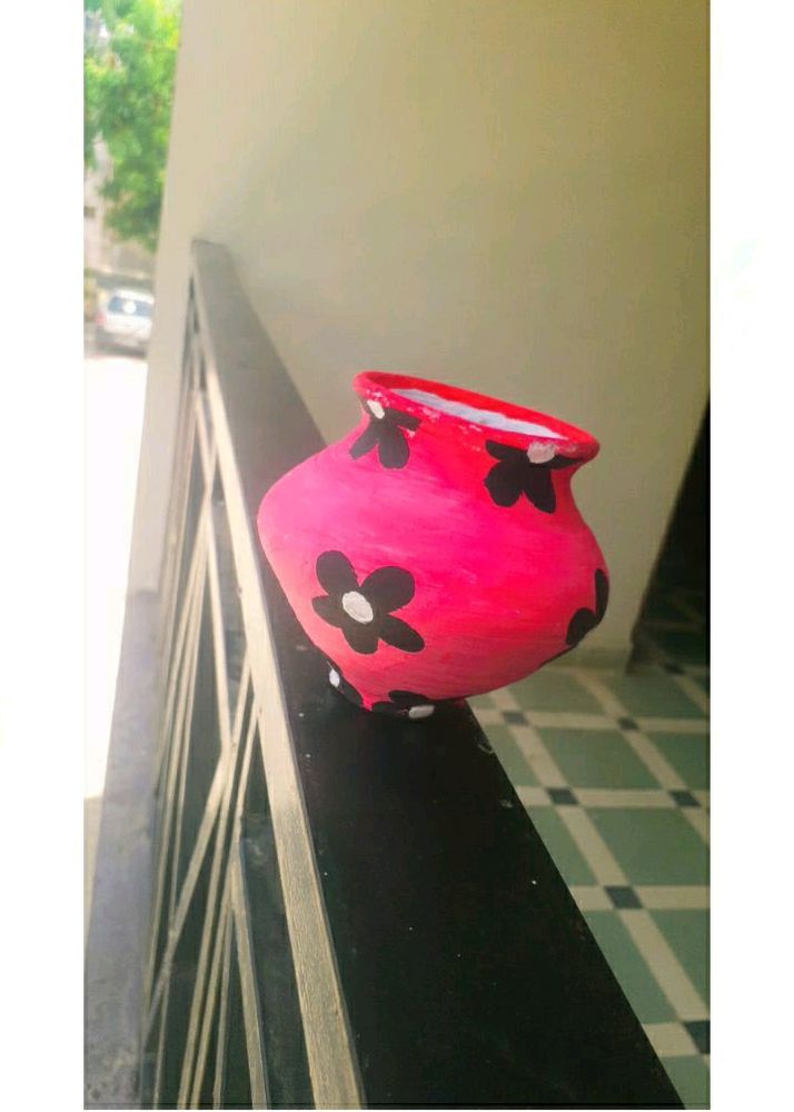 Mud Flower Design Pot