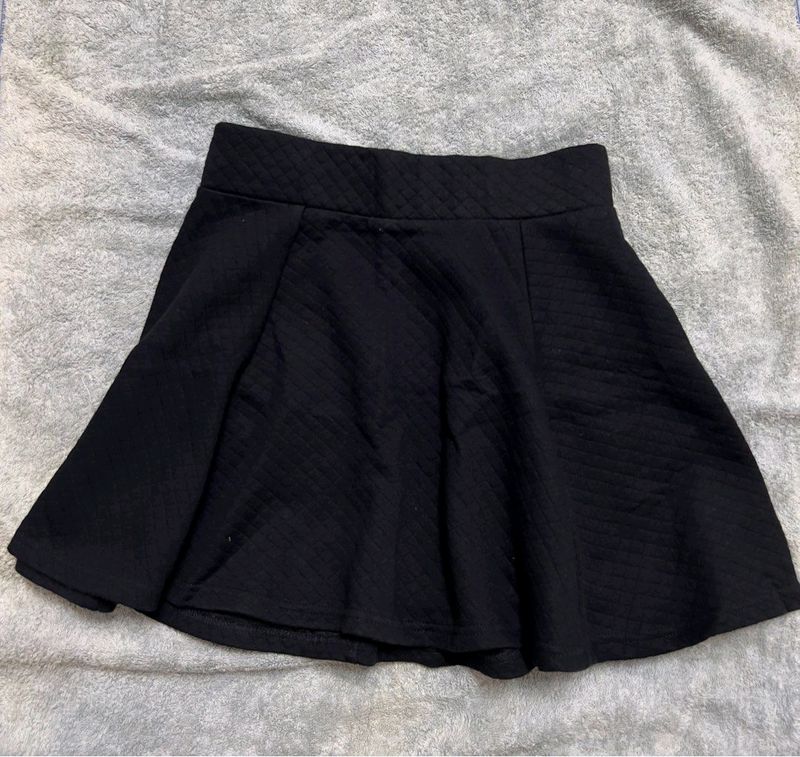 Black Flared Skirt