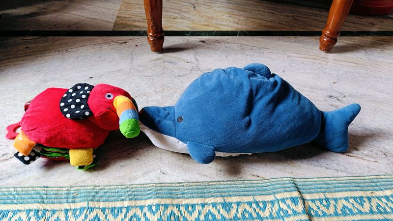 Elephant And Dolphin Soft Toy