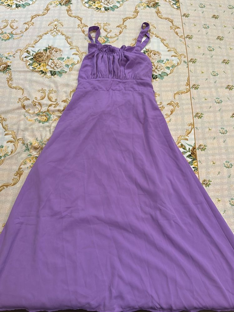 Women Solid Purple Dress