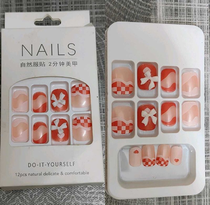 Korean Coquette Nail Tips