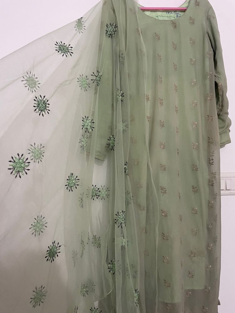 SALE!(Reduced 1000rs) Sage Green Salwar