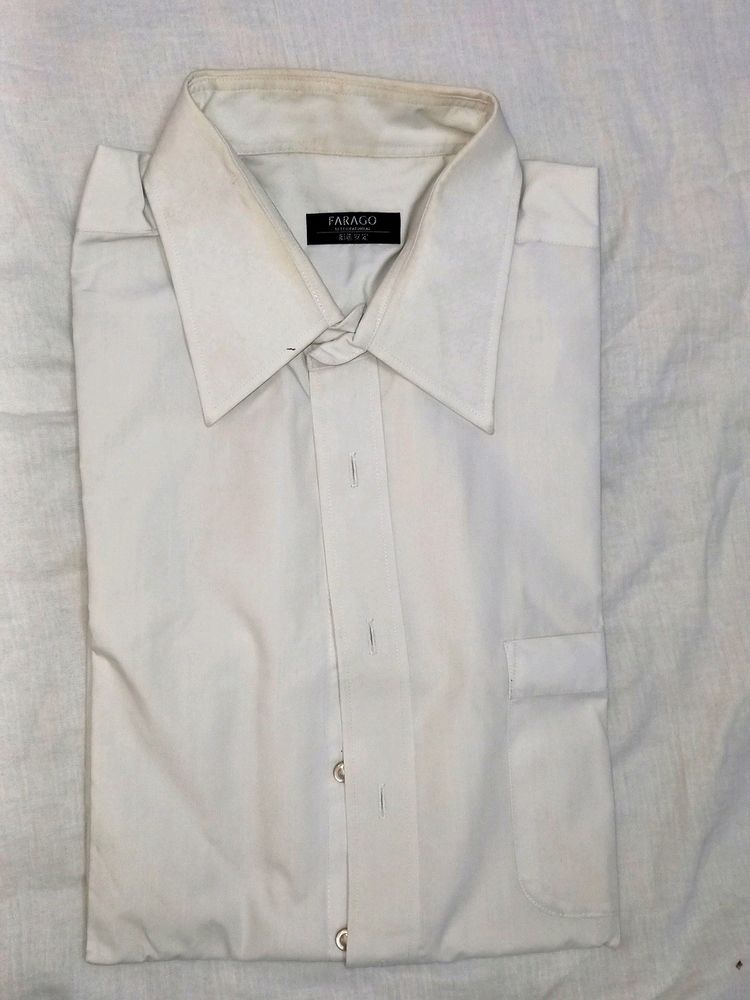 FARAGO White Formal Shirt For MEN