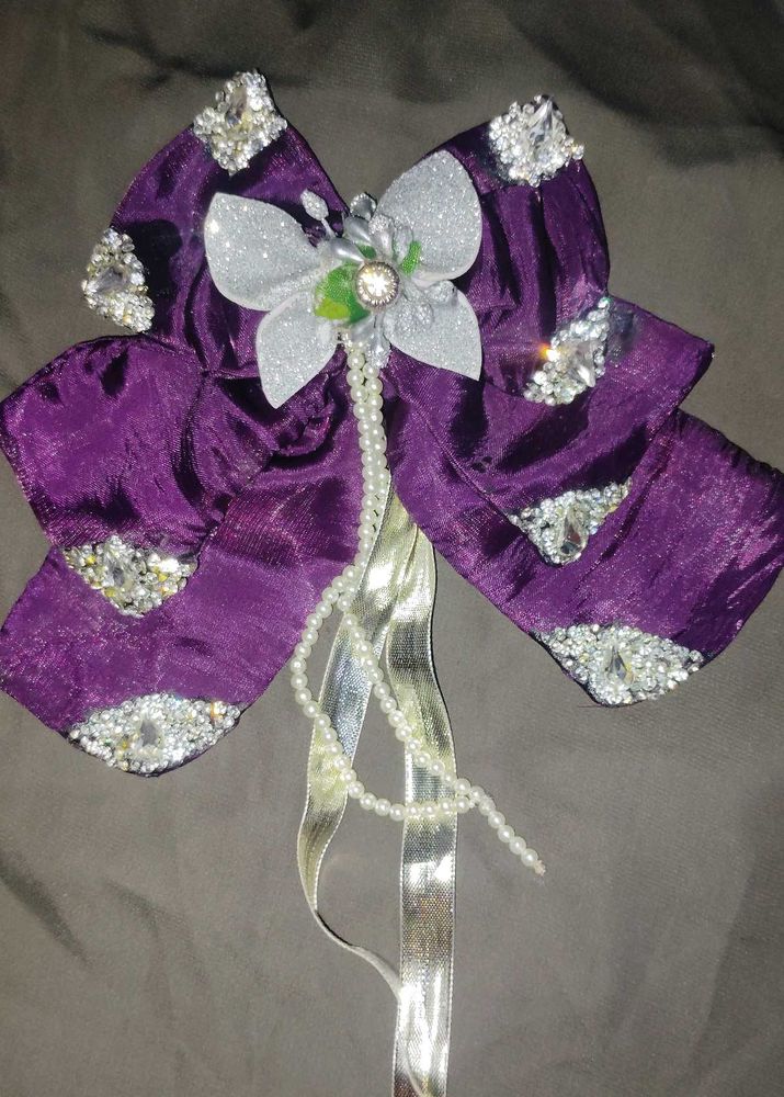 Purple Crystal 💜ᗷTS⟭⟬💜bow And Clip