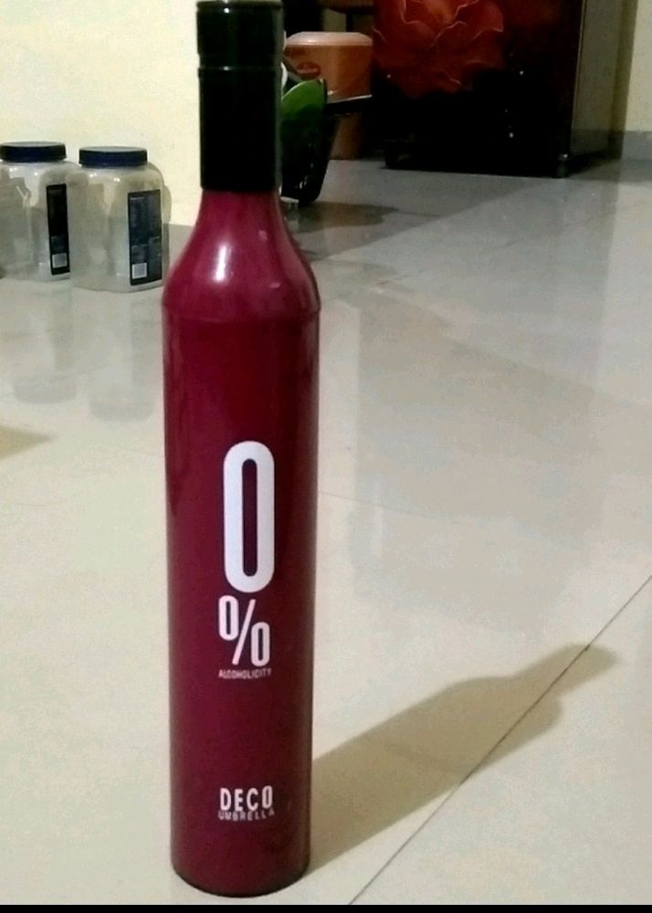 Bottle Umbrella Maroon Colour