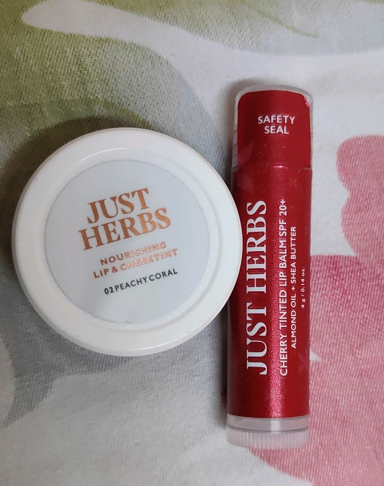 Combo Of Just Herbs Lip Balm And Tint