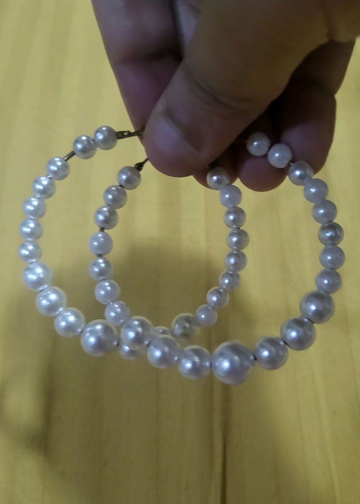 White Pearl Earrings