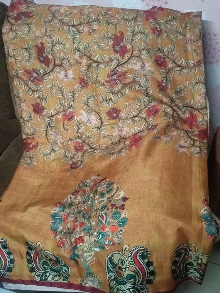 Kalamkari print saree