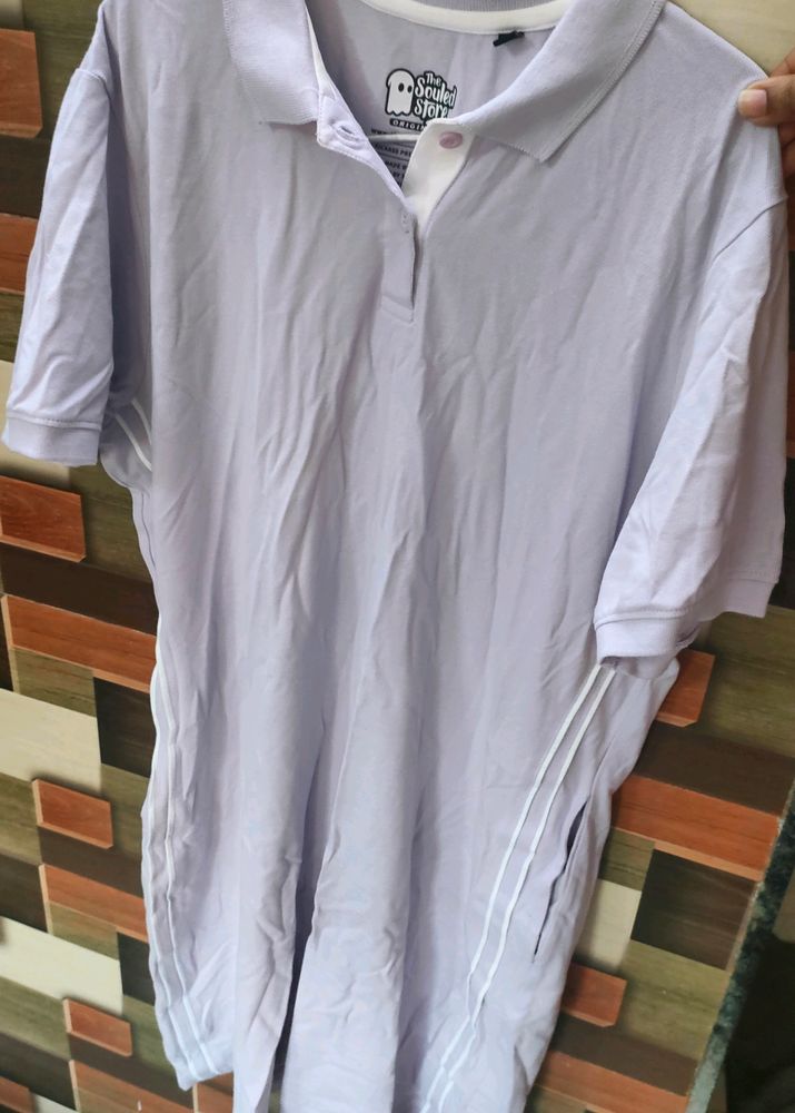 Lavender Tshirt dress (with pockets)