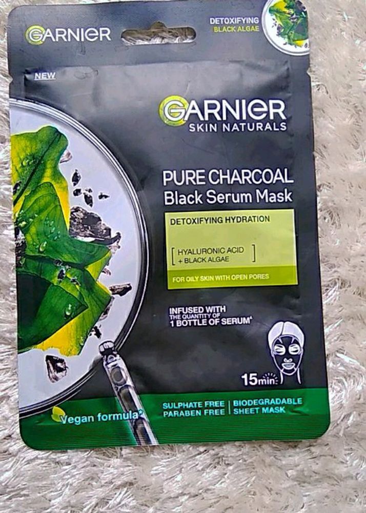 GARNIER 🖤 CHARCOAL 🖤 SHEET MASK