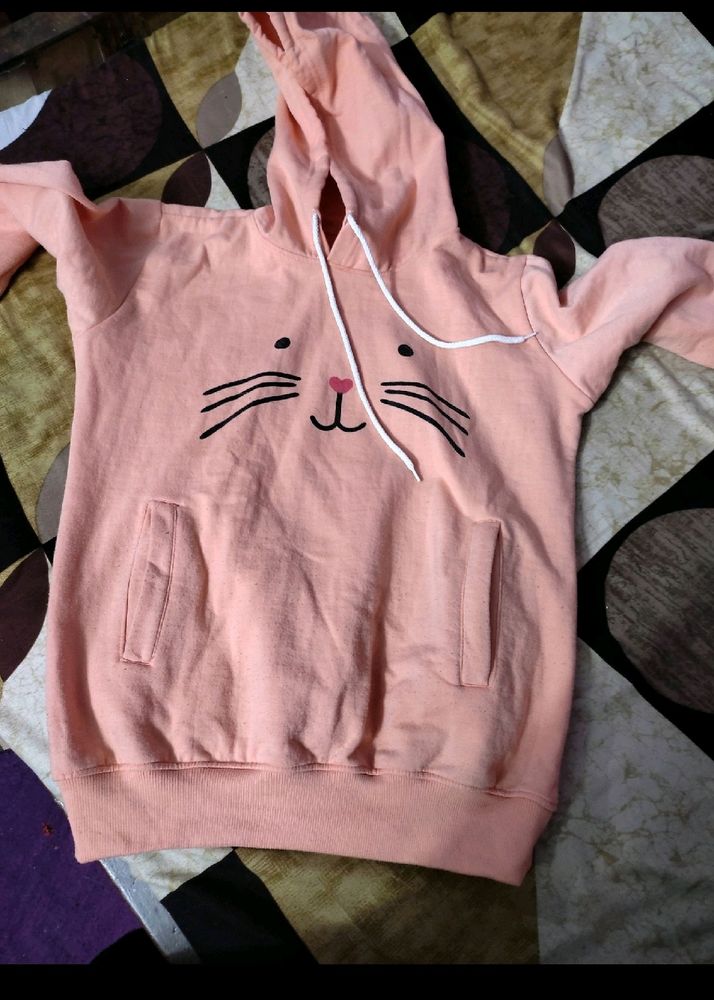 Cute Pink Hoodiee Bust 30/32 Used 2 Time Only