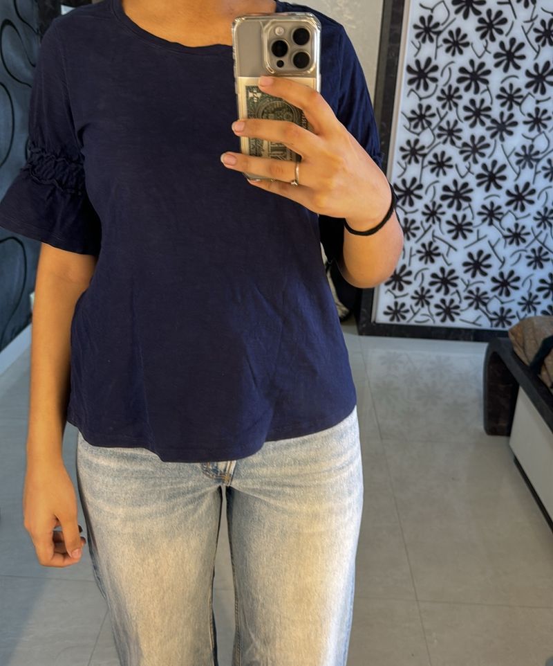 Blue Tshirt Top For Women