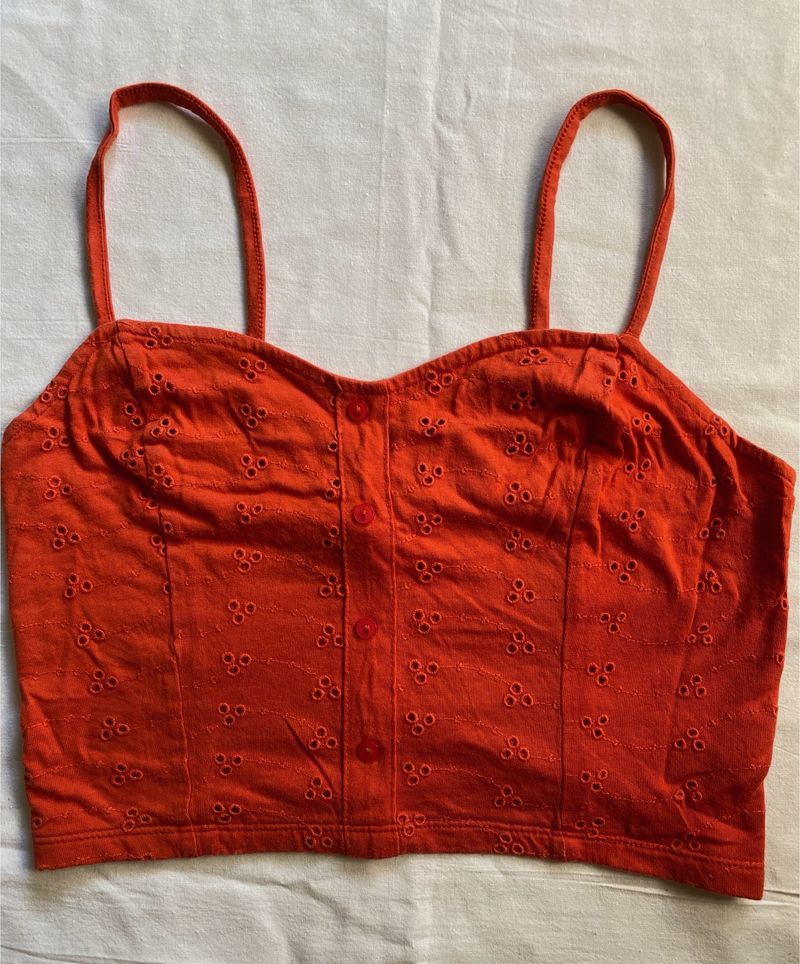 Red Women Crop Combo Top