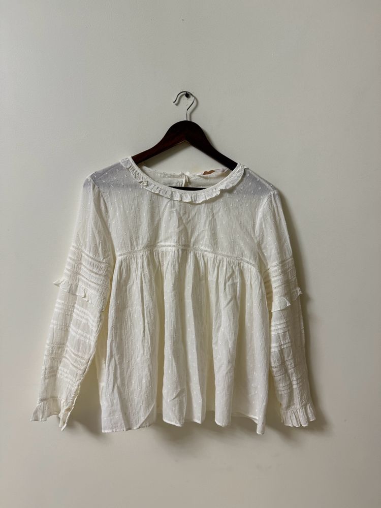 Zara Cotton White Top