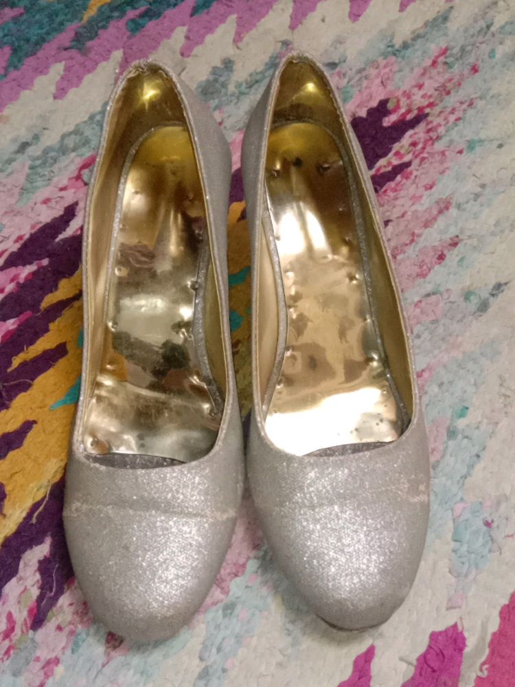 Silver Ballet Heels