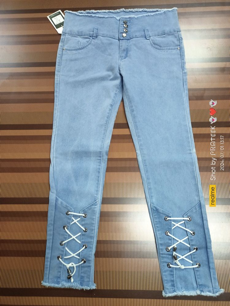(N-35) 34 Size Slim Fit Denim Jeans