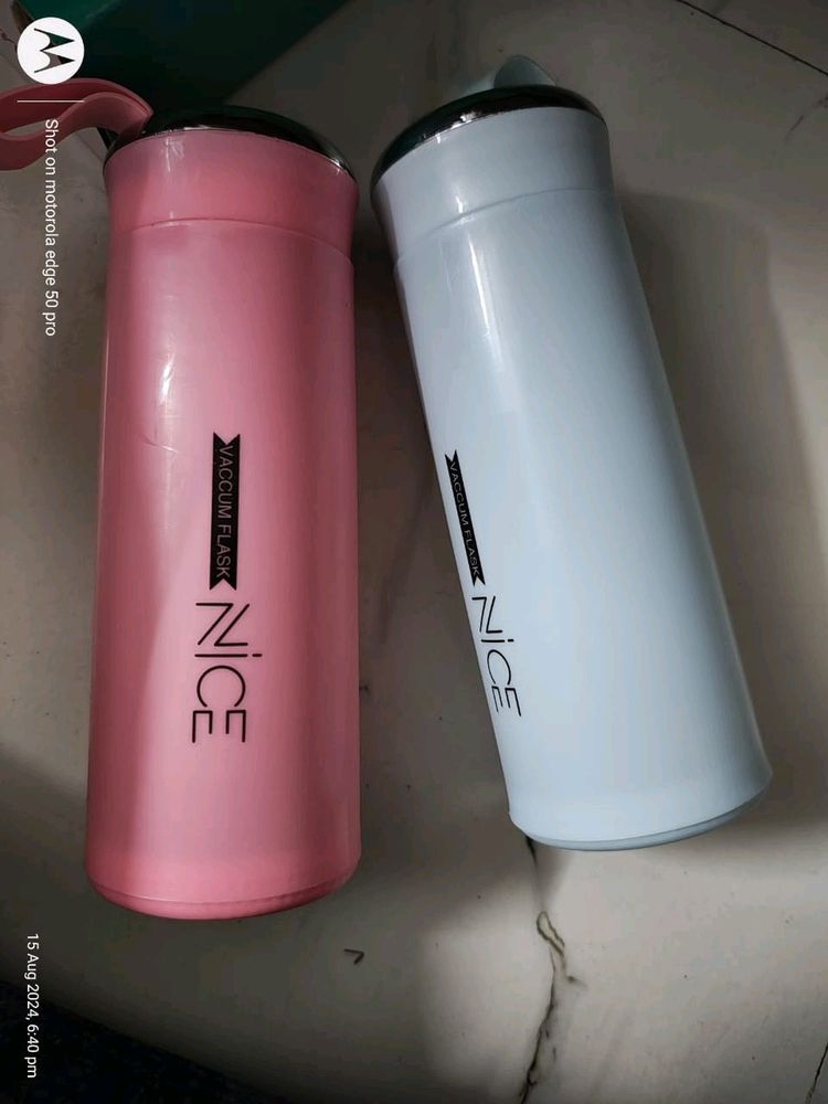 Cute glass water bottles set of 2