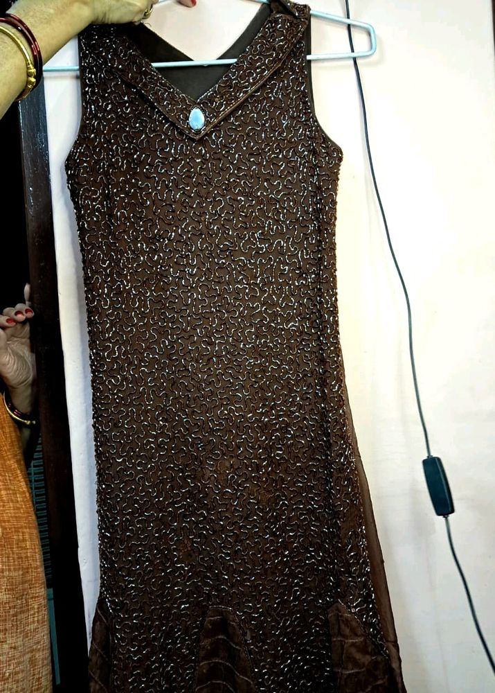 Beautiful Brown Mid Length Dress