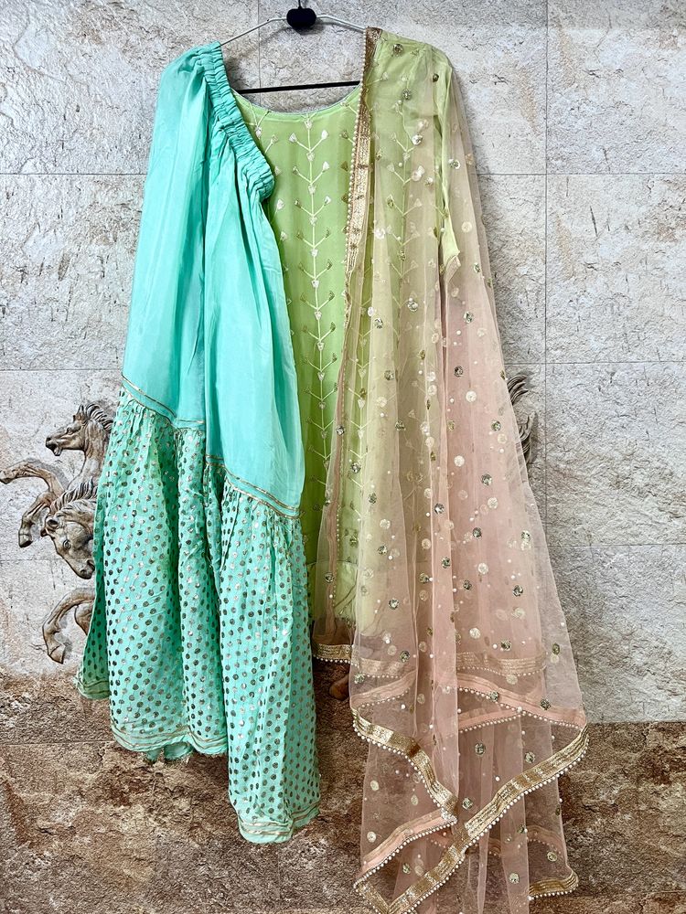 Festive Wear Sharara Set With Dupatta